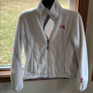 North Face Fuzzy Cancer Awareness Zip-Up